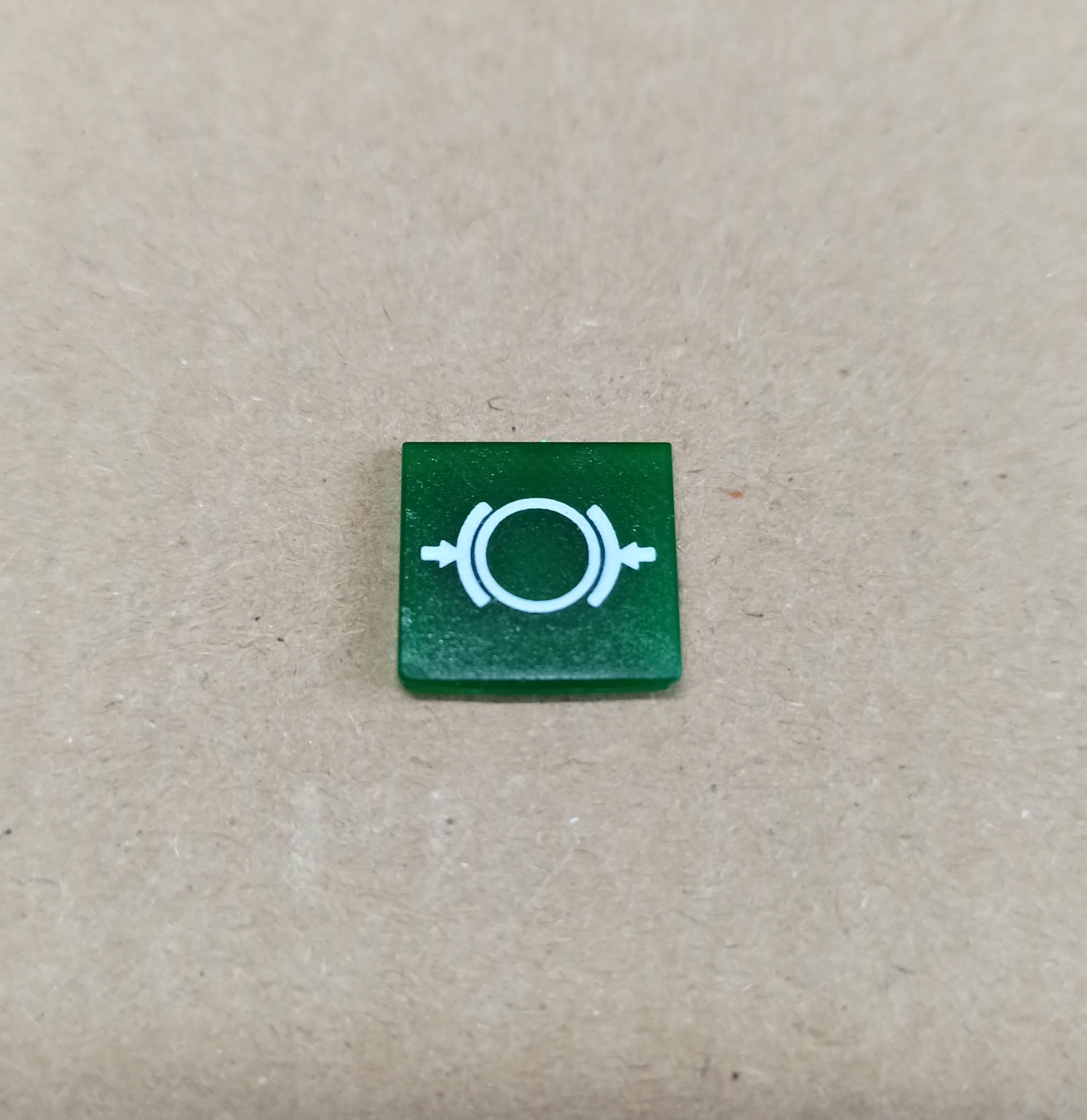 Symbol překlápěcího přepínače - 14x14mm - zelený - točna