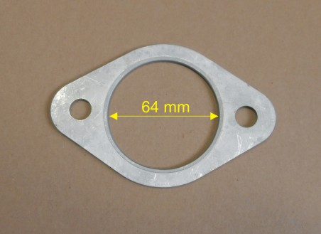 Těsnění výfuku PV3S - pr. 64 mm , ovál. starý typ - mezi sběrné potrubí a trubku "S"