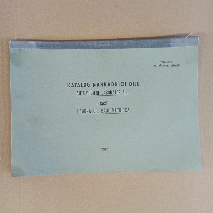 Katalog Automobilní laboratoř AL-1 ( II.část Labratoř radiometrická )