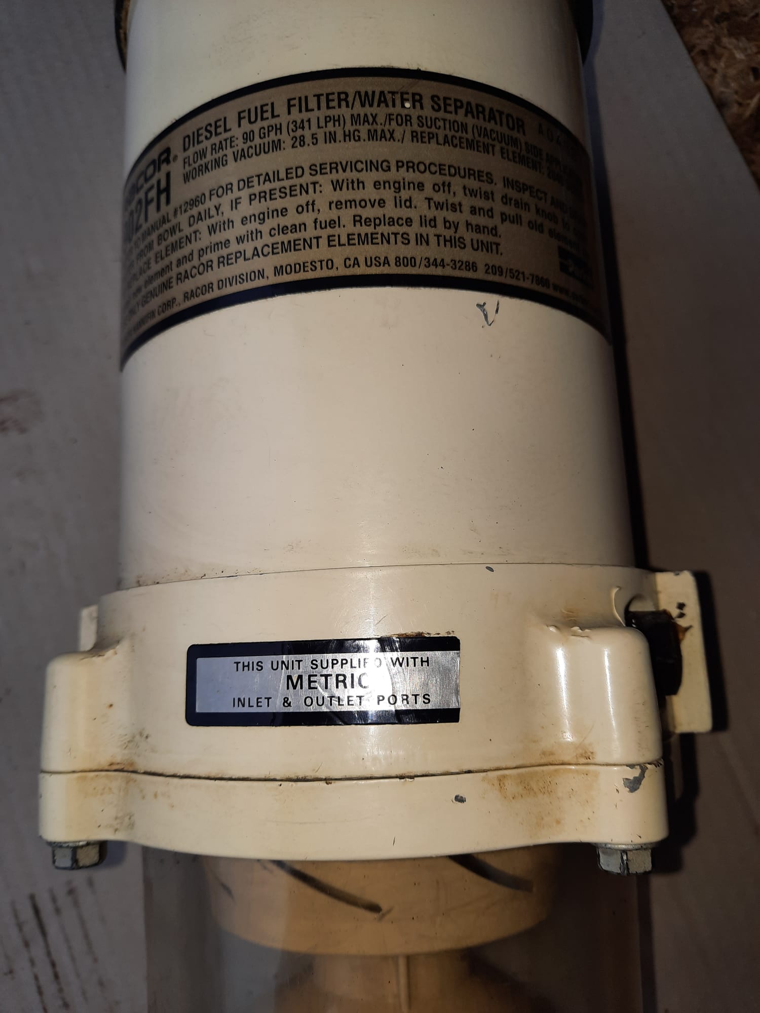 Filtr paliva RACOR 902FH - použitý 