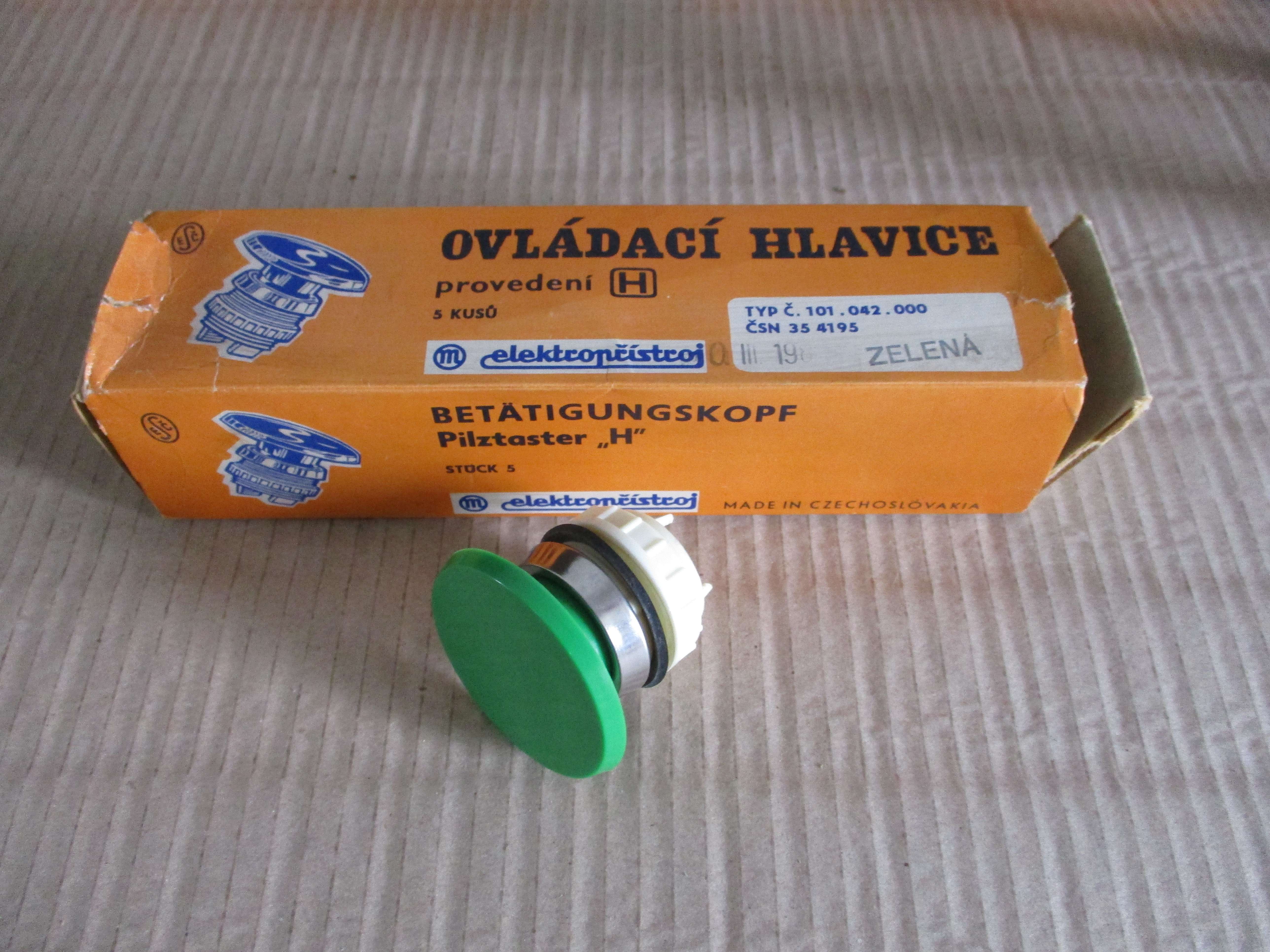 Ovládací hlavice T6H hřibová, nouzová - zelená