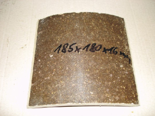 Obložení brzdové T148, T813 - zadní - nevrtané - 180x185mm, tl.14/16mm