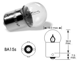 Žárovka ELTA 12V/5W Ba15s