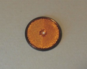 Odrazka oranžová pr. 60mm - díra