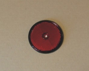 Odrazka červená pr. 60mm - díra