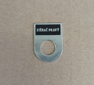 Štítek AL - stěrač pravý