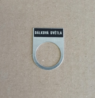Štítek AL - dálková světla