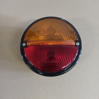 Svítilna zadní dvoudílná, vodotěsná, černá - voják -   bez osvětlení SPZ- oranž./červená