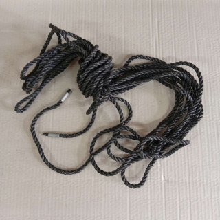 Šňůra k upevnění plachty PV3S - PVC, šedá - 2x volný konec