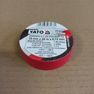 Páska izolační PVC 19mm červená 20m