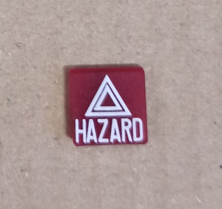 Symbol překlápěcího přepínače - 14x14mm - červený - HAZARD