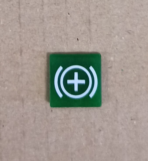 Symbol překlápěcího přepínače - 14x14mm - zelený - plus