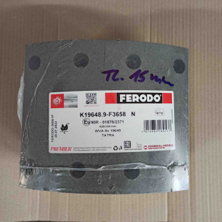 Obložení brzdové FERODO - sada 8 ks - 160x15 mm