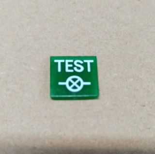 Symbol překlápěcího přepínače - 14x14mm - zelený - TEST