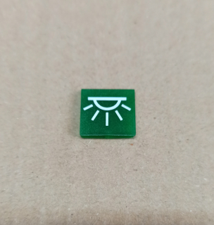 Symbol překlápěcího přepínače - 14x14mm - zelený - stropní světlo