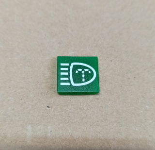 Symbol překlápěcího přepínače - 14x14mm - zelený -  ostřikovač světel