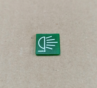 Symbol překlápěcího přepínače - 14x14mm - zelený -  přídavná světla