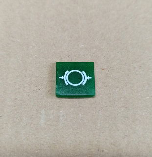 Symbol překlápěcího přepínače - 14x14mm - zelený -  točna